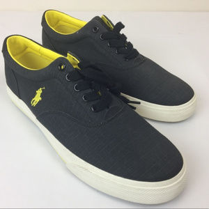 New Polo Ralph Lauren Vaughn Black Sneakers  11D